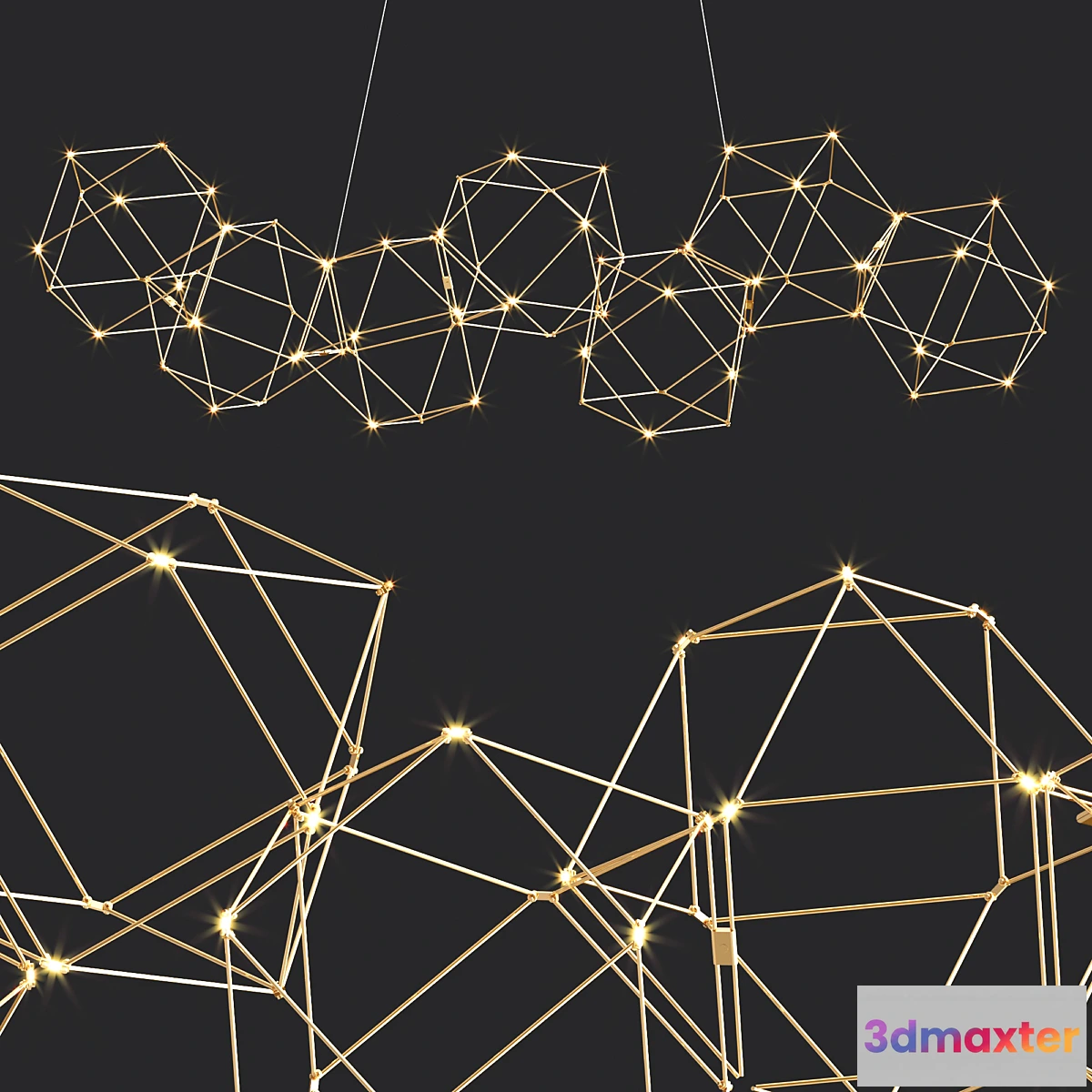 1474616 - Nebula LED Chandelier 3D Max