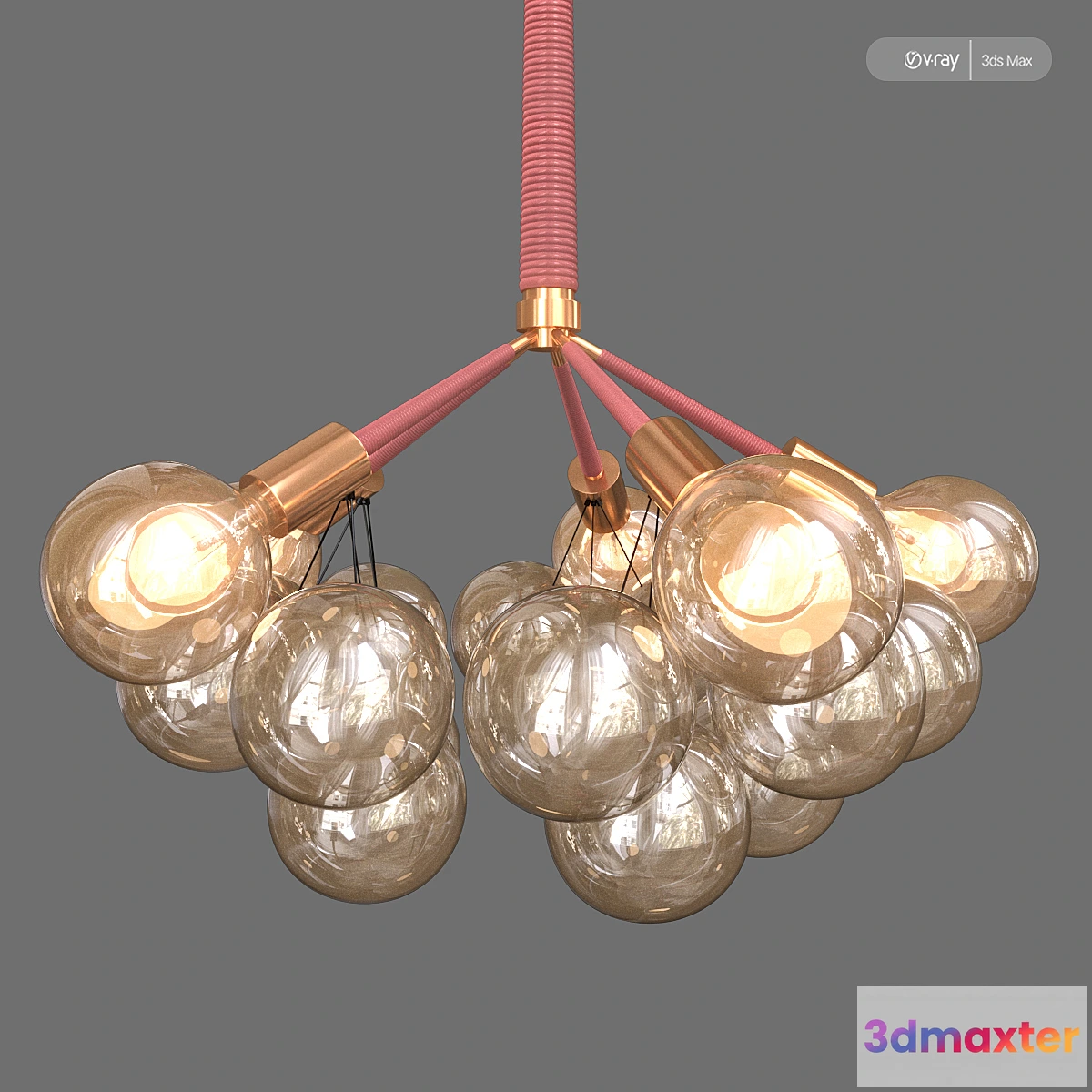 1474854 - Chandelier Bubble Glass by Romatti 3D Max