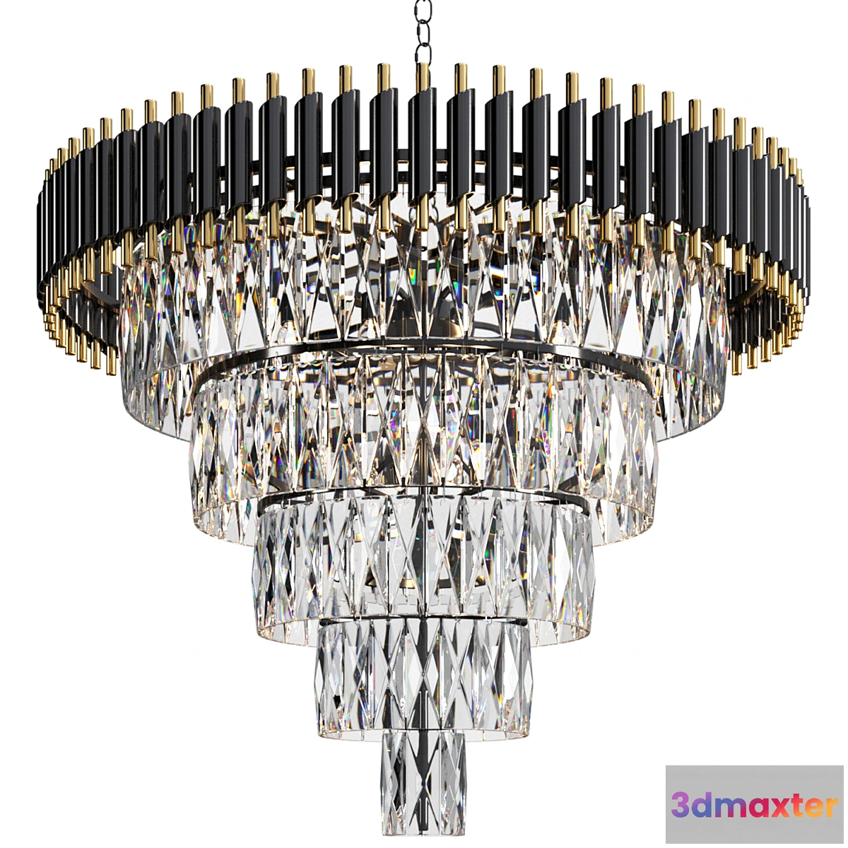 1475098 - Chandelier Loft Concept Empire Black 3D Max