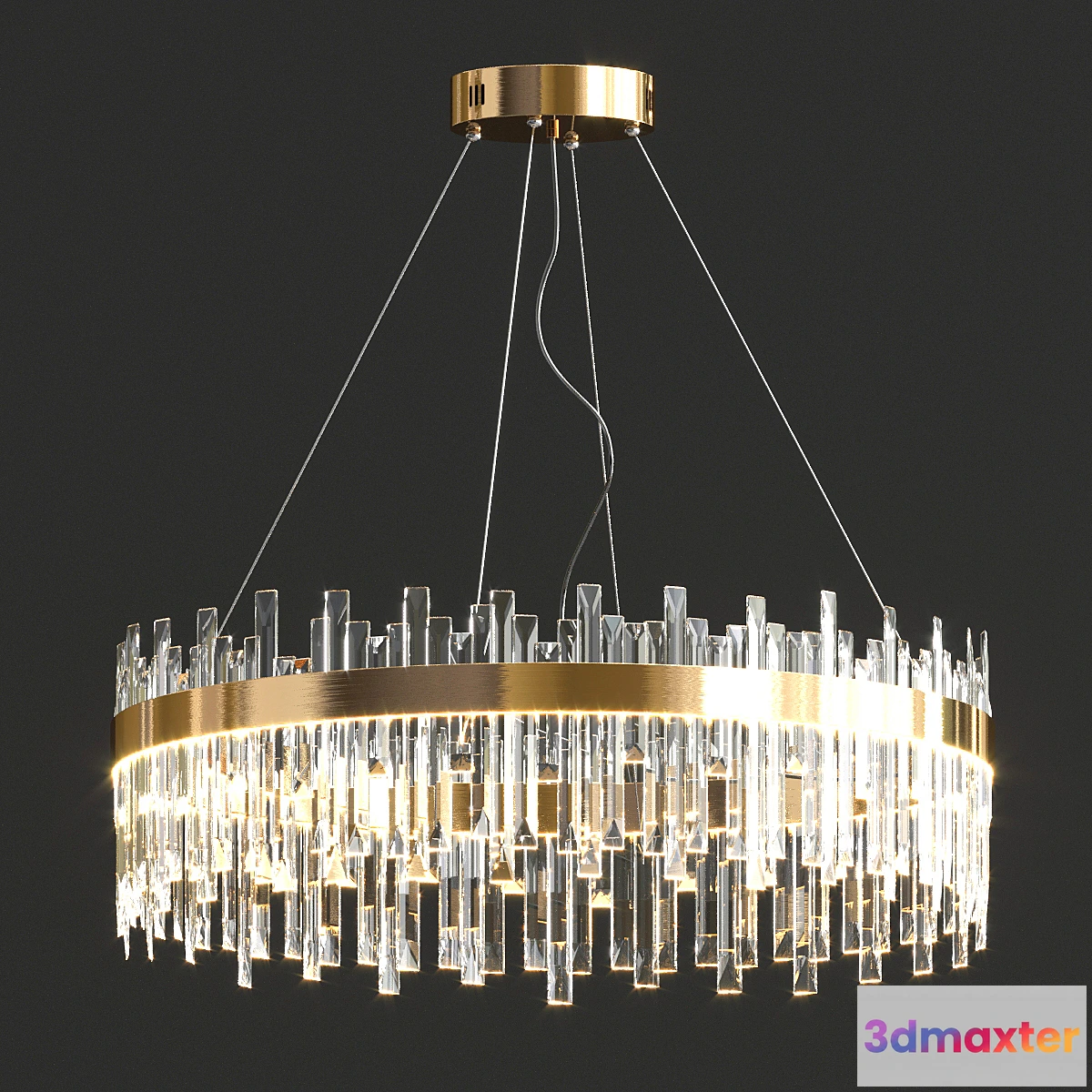 1475180 - Crystal round chandelier 3D Max