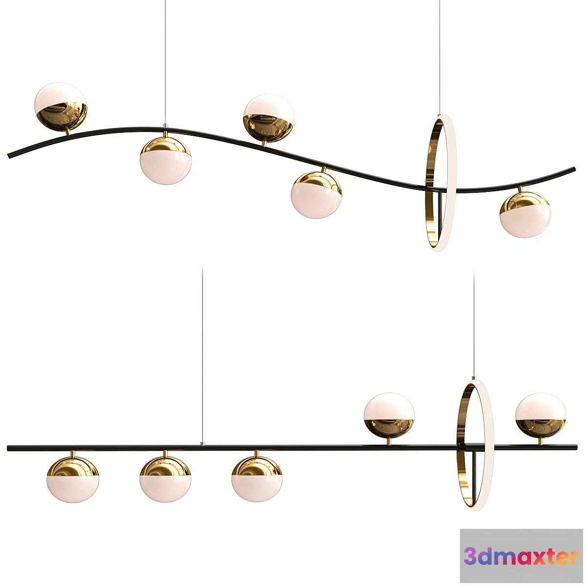 1475400 - Modern Molecular Round Pendant Lights 3D Max
