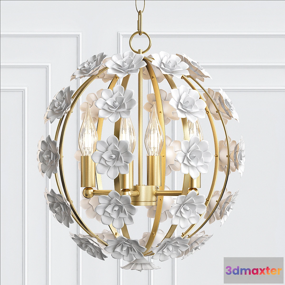 1475456 - Ceramic Flower Pendant Light 3D Max