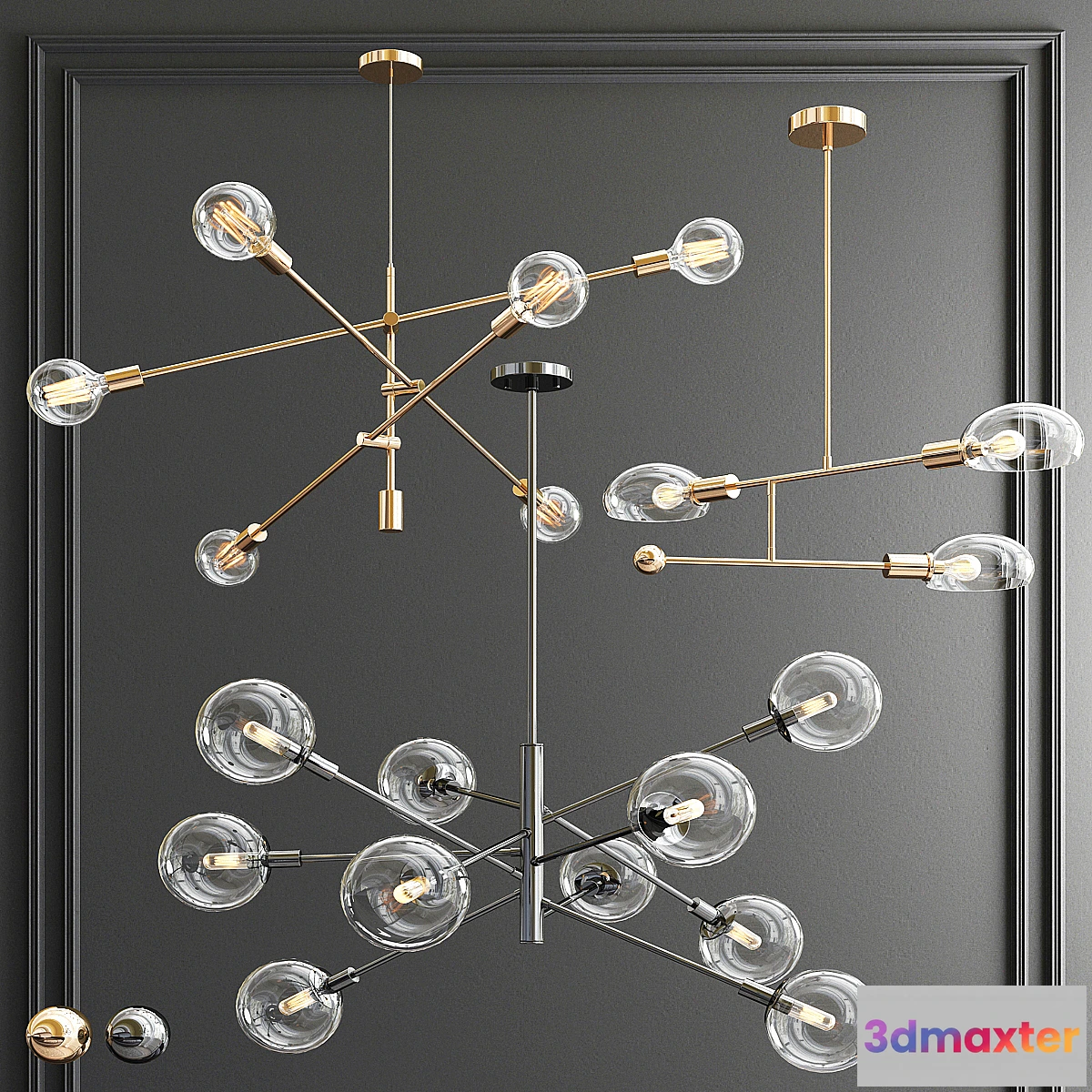 1475710 - Sonneman Mobile Tangle Light - 3 type 3D Max