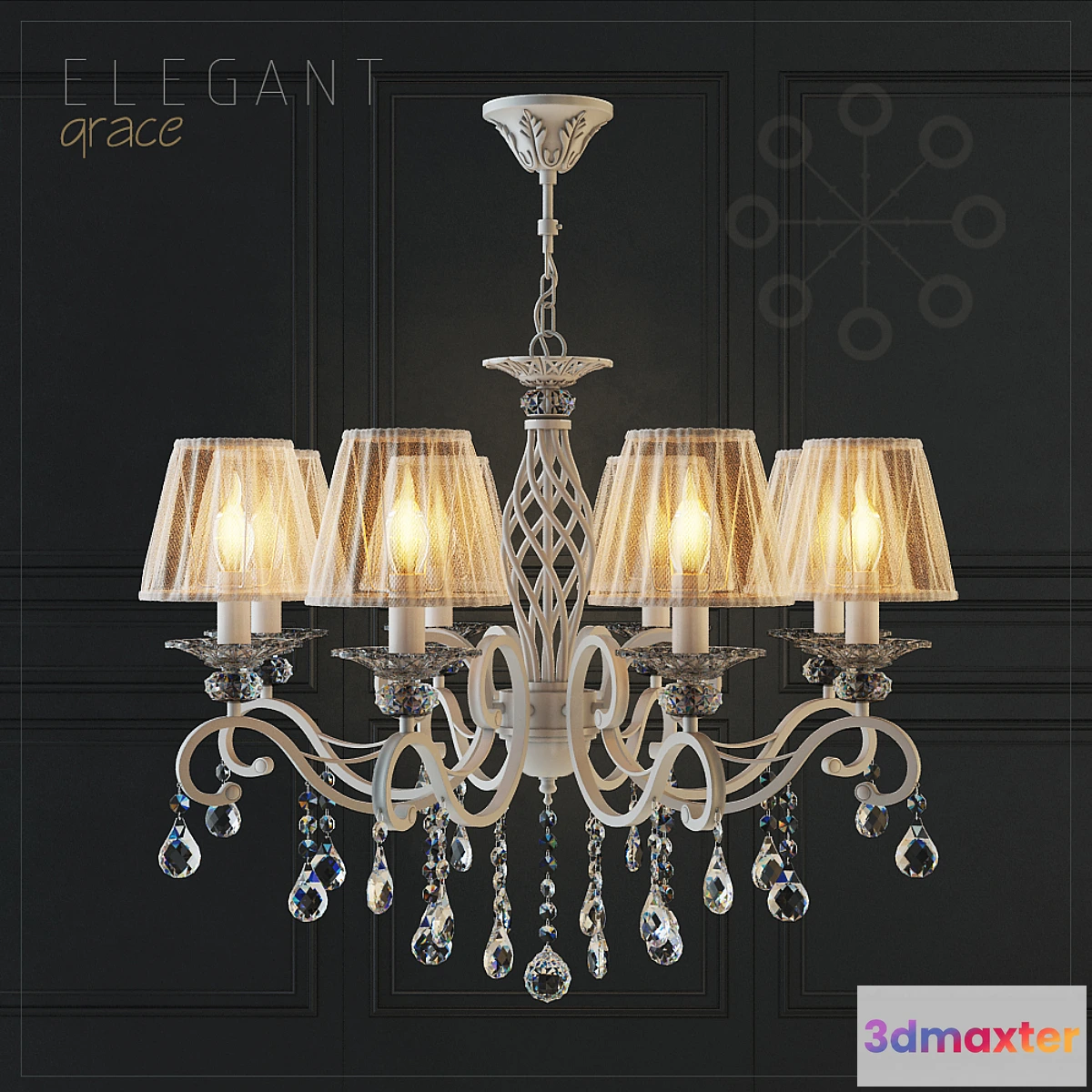 1475830 - Chandelier Maytoni ARM247-08-G 3D Max