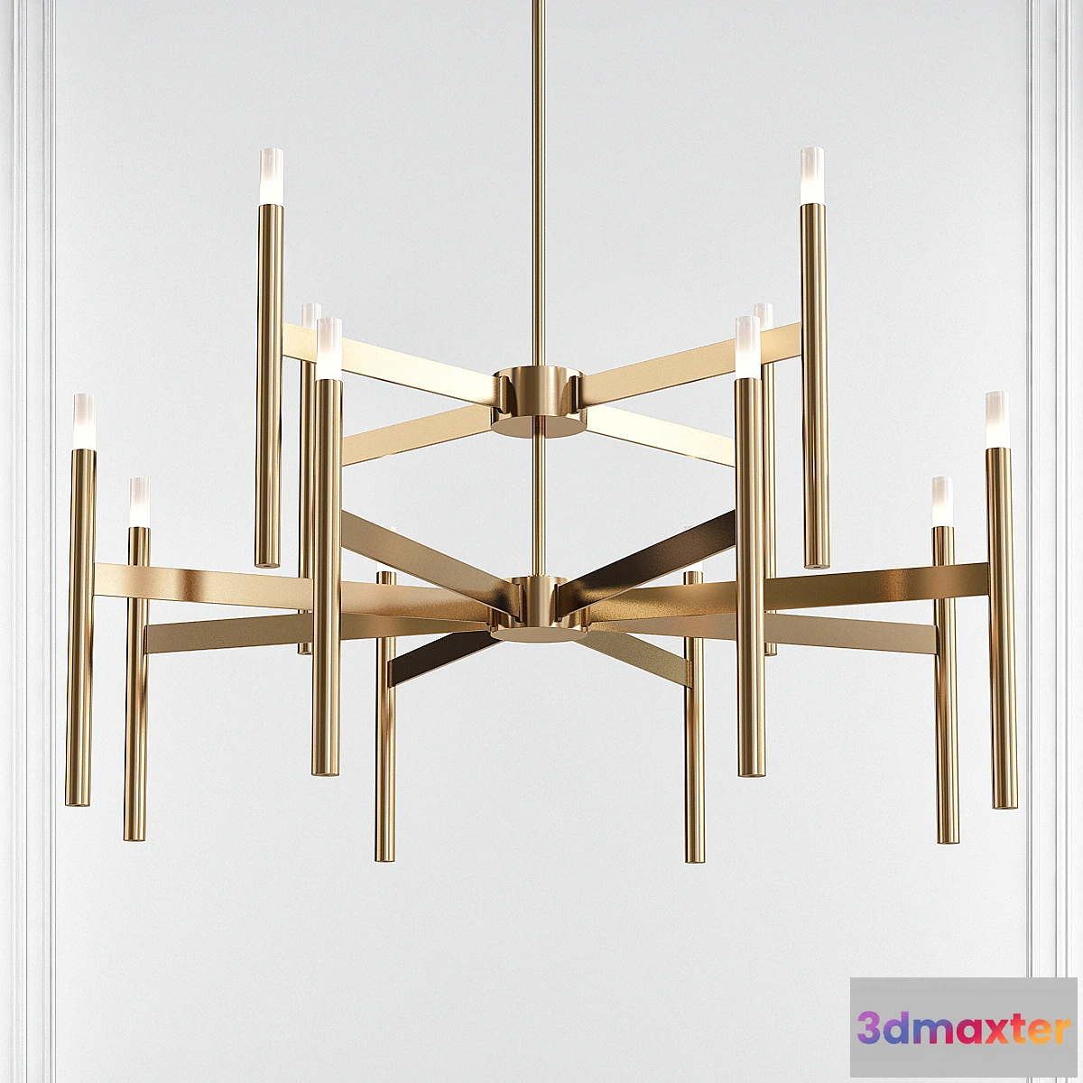 1475886 - 24 - Light Sputnik Modern Linear LED Chandelier 3D Max