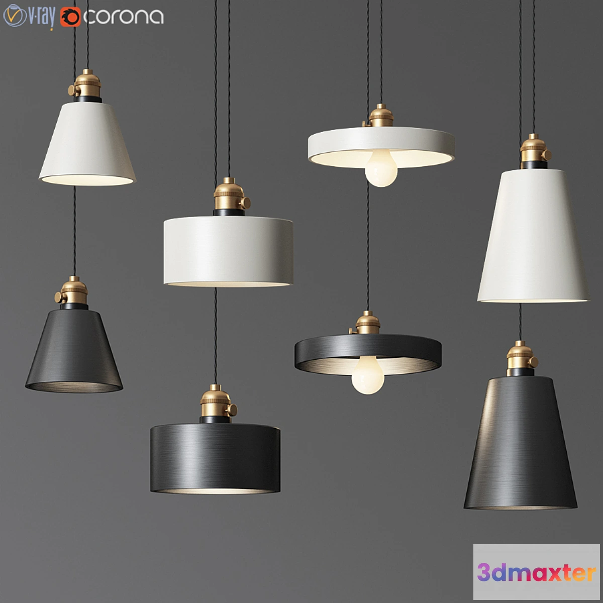 1476116 - Pendant lamp shade silicone mold 3D Max