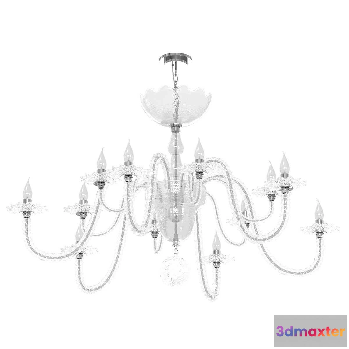 1476448 - Murano Glass Chandelier 3D Max