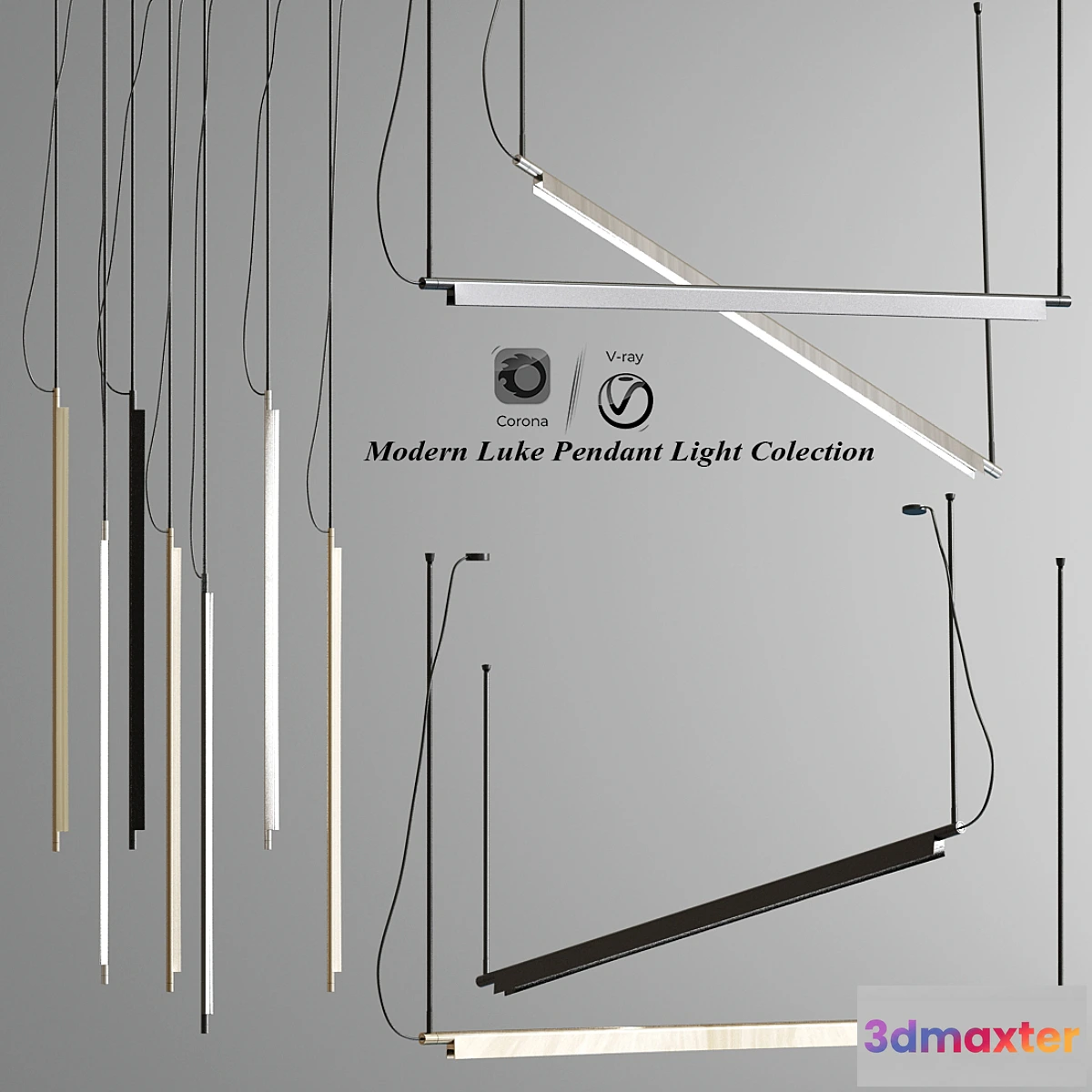 1476918 - Modern Luke Pendant Light Collection 3D Max