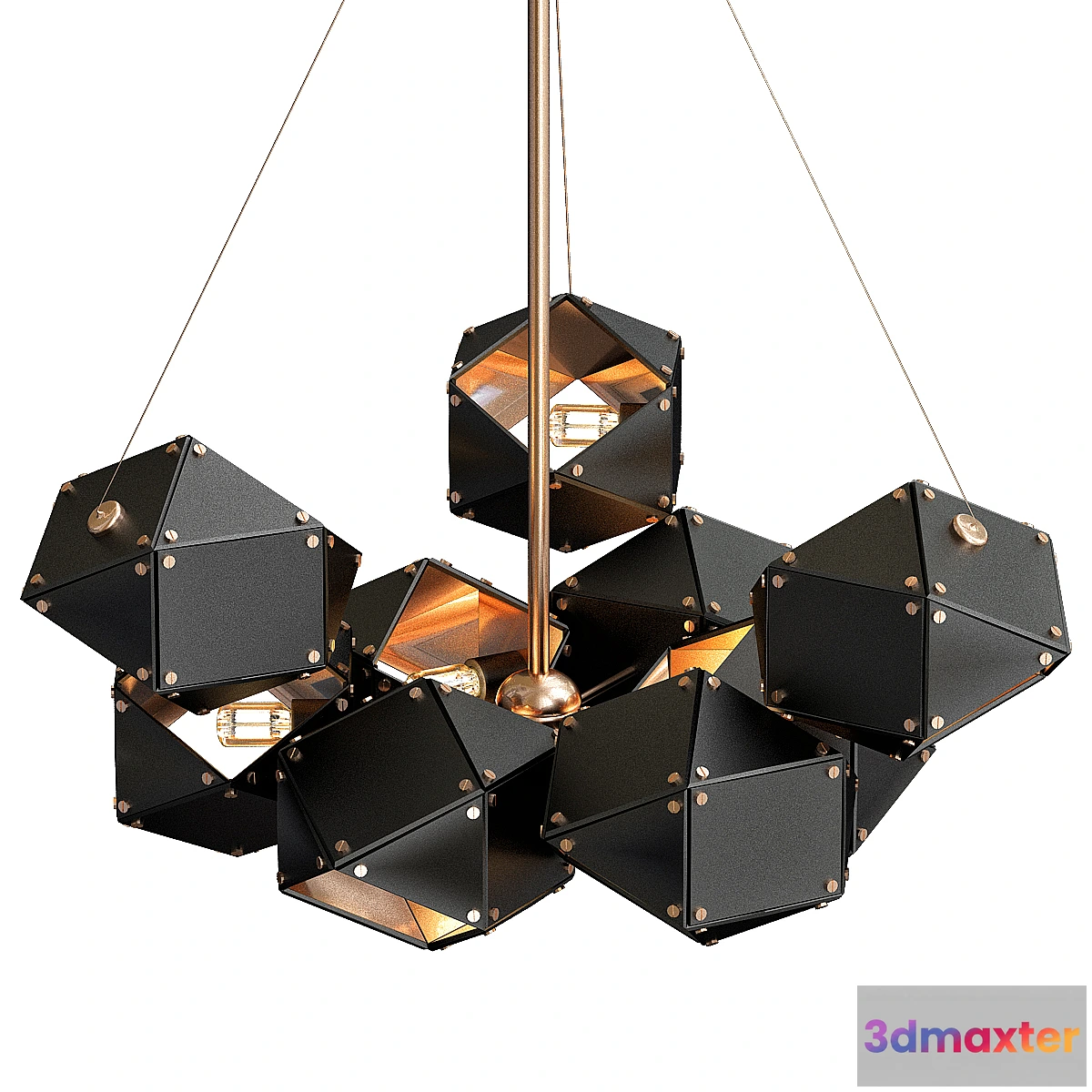 1477146 - WELLES Central Chandelier von Gabriel Scott 3D Max