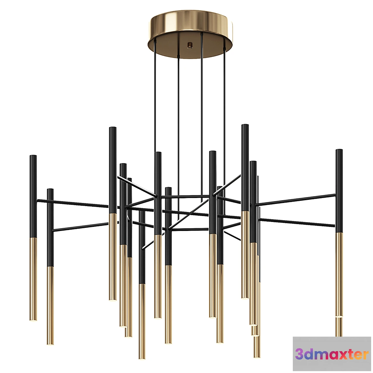1477228 - Metal Tubular Chandelier 3D Max