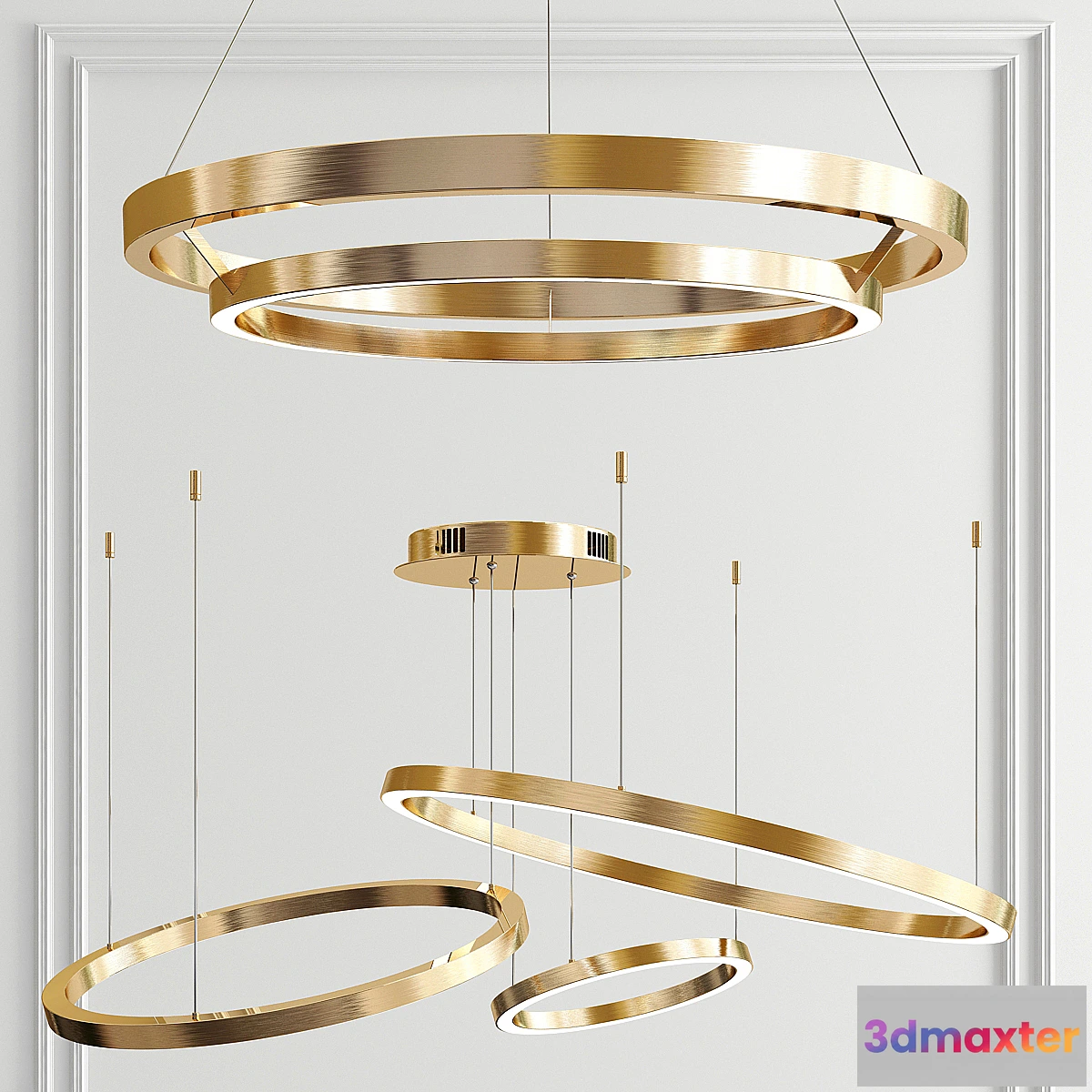 1477612 - Grace & Hoops Ring Chandelier 3D Max