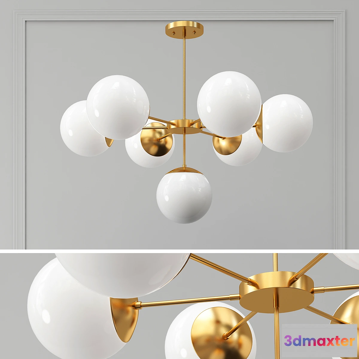 1477836 - Copper Light Chandelier 7 3D Max