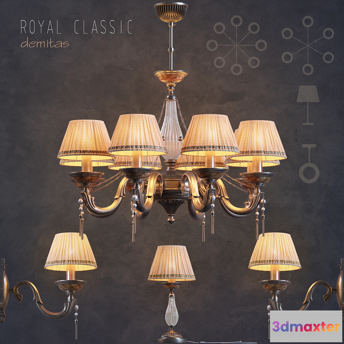 1478064 - Maytoni COLLECTION ROYAL CLASSIC SERIES DEMITAS 3D Max