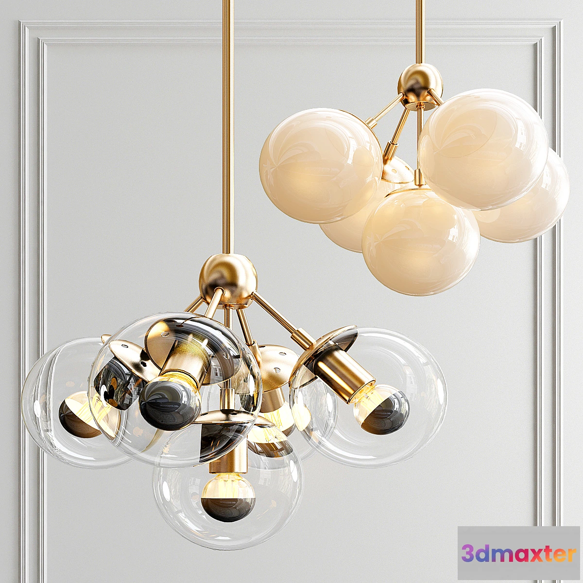 1478974 - Modo 5 Brass white & clear glass 3D Max