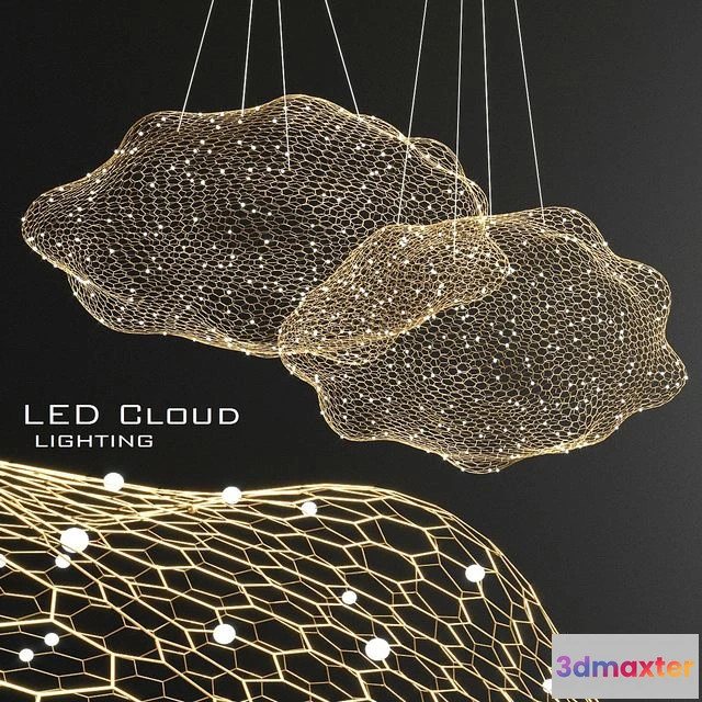 1537838 - LED Cloud Chandelier 3D Max
