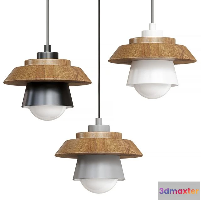 1539347 - NORDIC WOOD HANGING PENDANT CEILING LIGHT 3D Max