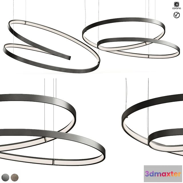 1539797 - Cattelan Italia Heaven Lite Ribbon Light 3D Max