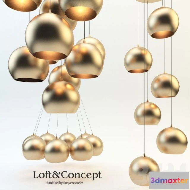 1539825 - Chandelier Copper Shade 3D Max