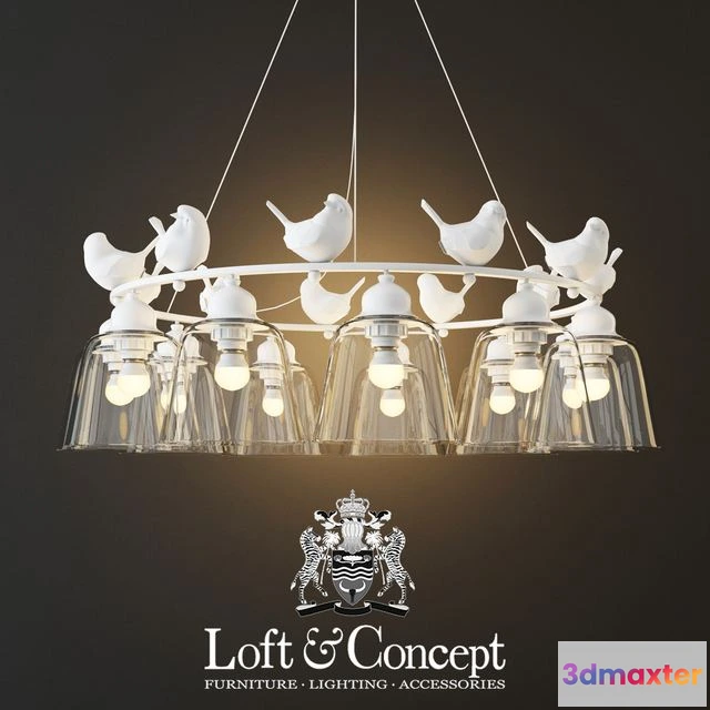 1540199 - Hanging lamp provence bird chandelier 11 3D Max