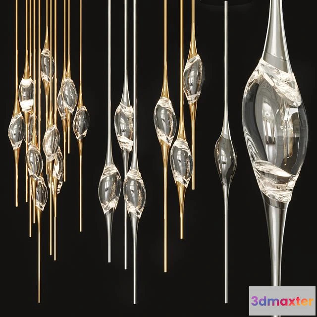 1540259 - Il Pezzo 12 Cluster Chandelier 3D Max