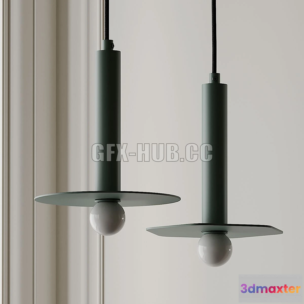 1541433 - Forest Green Pendant by Fild 3D Max