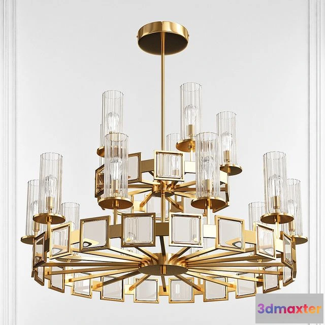 1542643 - DECORATIVE TIERED GOLD CHANDELIER 3D Max