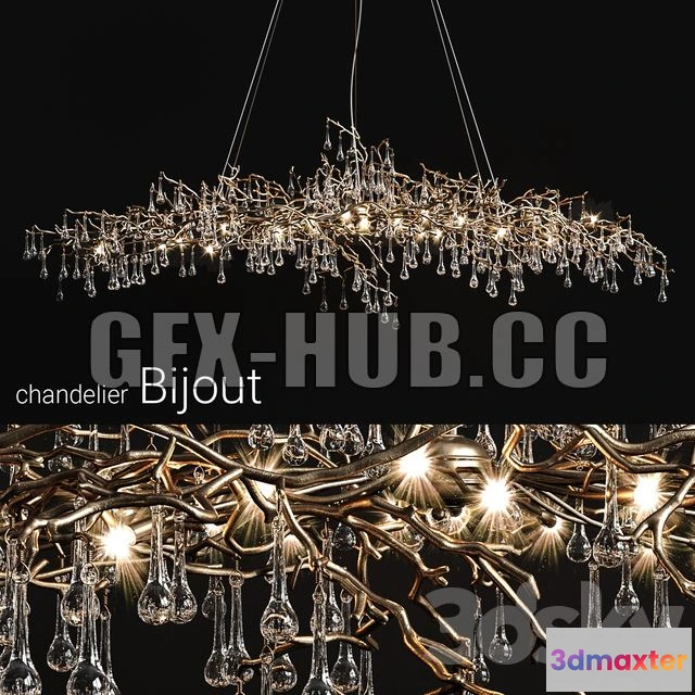 1546427 - Chandelier serip bijout big 3D Max