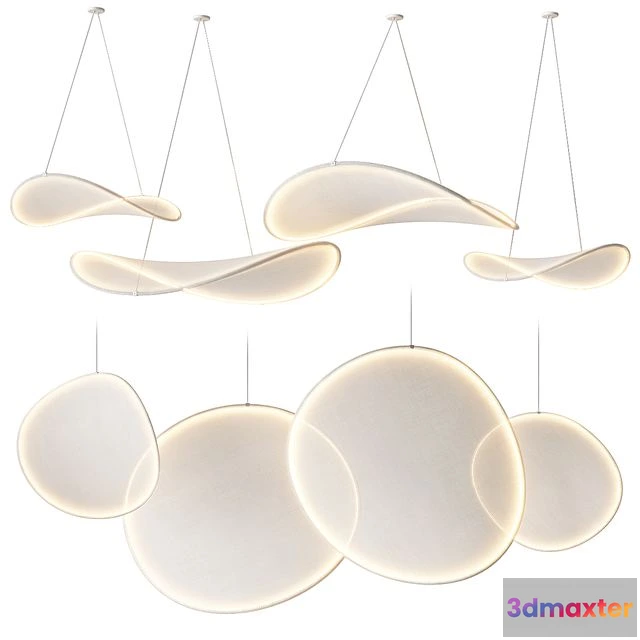 1549029 - IIII 09 LED fabric pendant lamps 3D Max