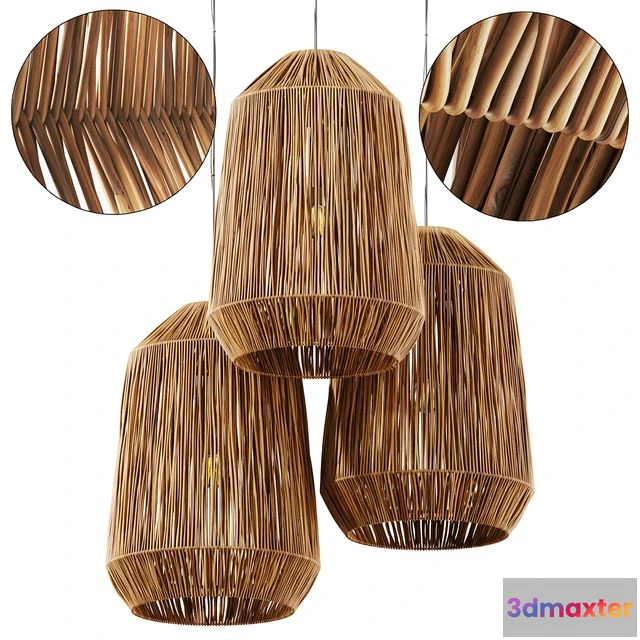 1550071 - Lamp wicker n42 3D Max
