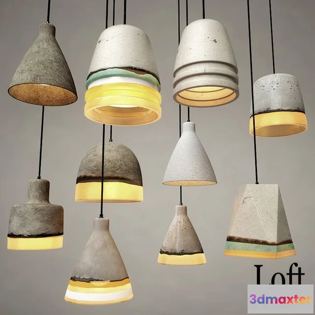 1550451 - Art Concrete Pendant Collection 3D Max