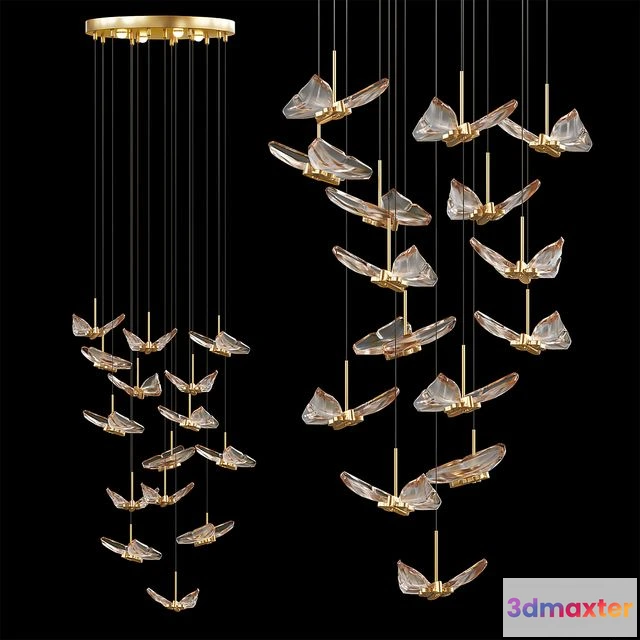 1550825 - Chandelier Fly Butterfly 3D Max
