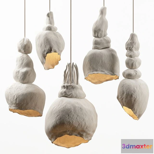 1550883 - Clay lamps. 5 models 3D Max