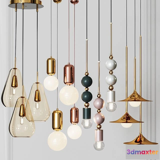 1551359 - Four Pendant Lights amazing set vol. 27 3D Max