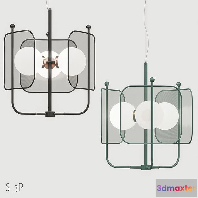1551919 - Masiero Papilio S 3 P Chandelier 3D Max