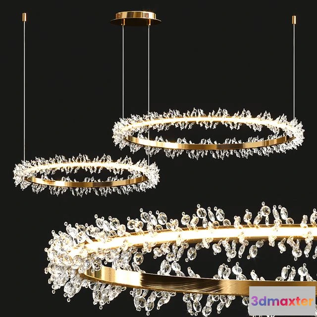 1554655 - Thera two ring chandelier 3D Max