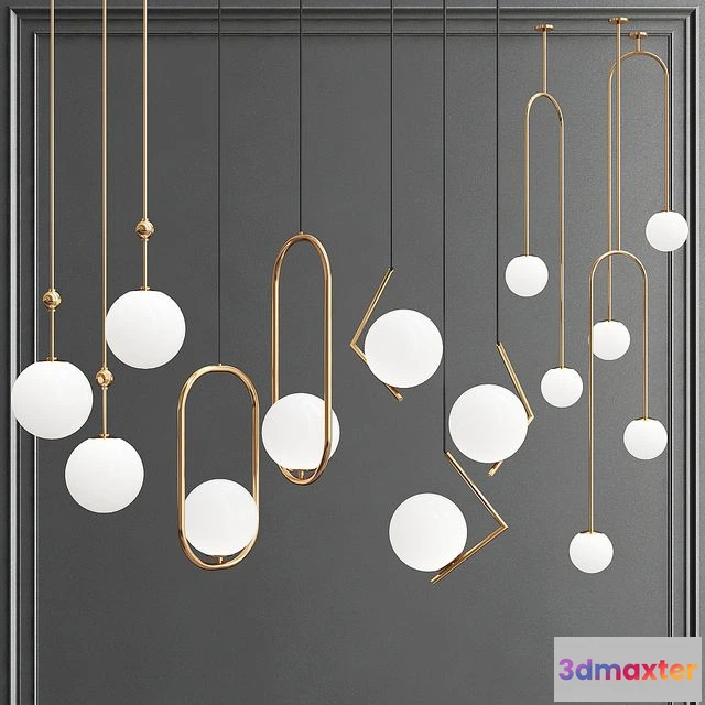 1555349 - Collection fo Pendant Lights 8 3D Max