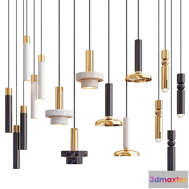 1557193 - Four Hanging Lights_34 Exclusive 3D Max