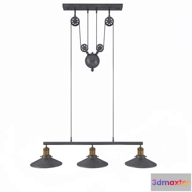 1557455 - Chandelier Loft Cone Pendant Balance Line 3D Max