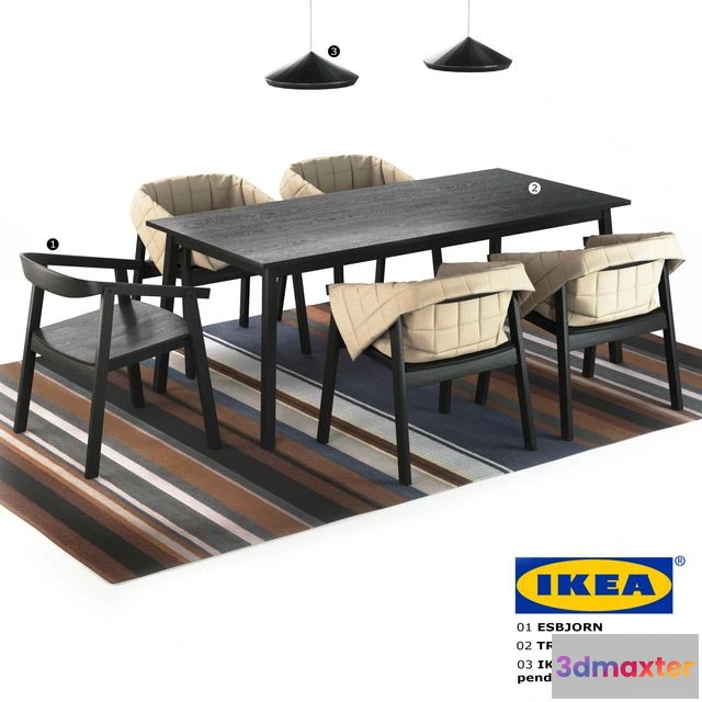 1563059 - IKEA set with lamp 3D Max