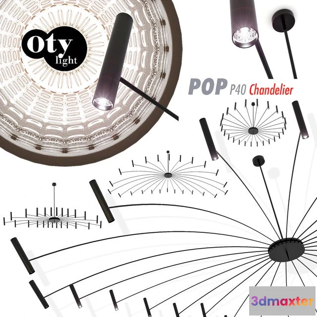 1563978 - Chandeliers Oty light POP 40 Chandelier 3D Max