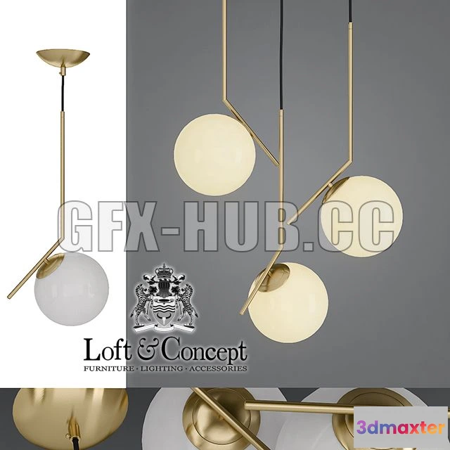 1565656 - Chandelier Flos IC Lights 3D Max