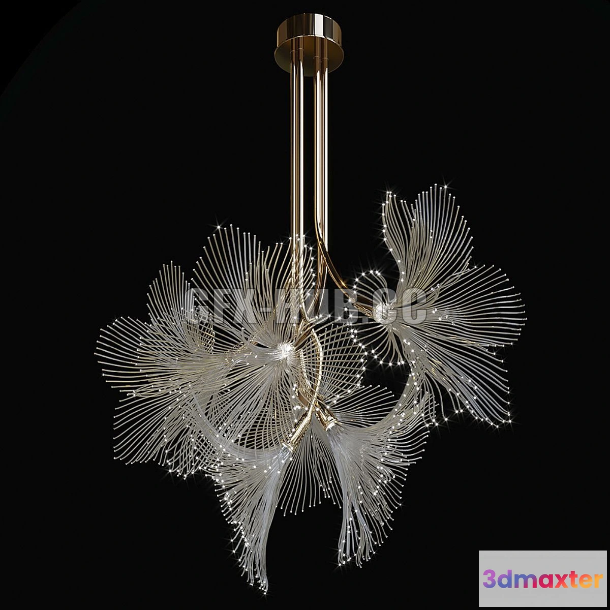 1565658 - Chandelier Light Vargov Fiber optic light 3D Max
