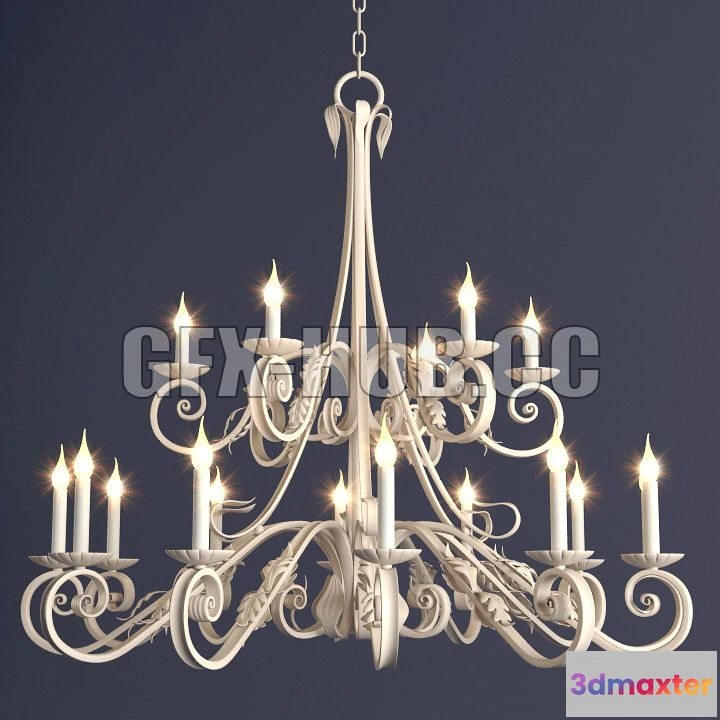 1565858 - Effe-Bi Bismark chandelier 3D Max