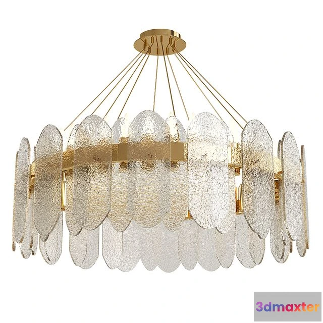 1567058 - mirabelle blurry crystal modern chandelier 3D Max