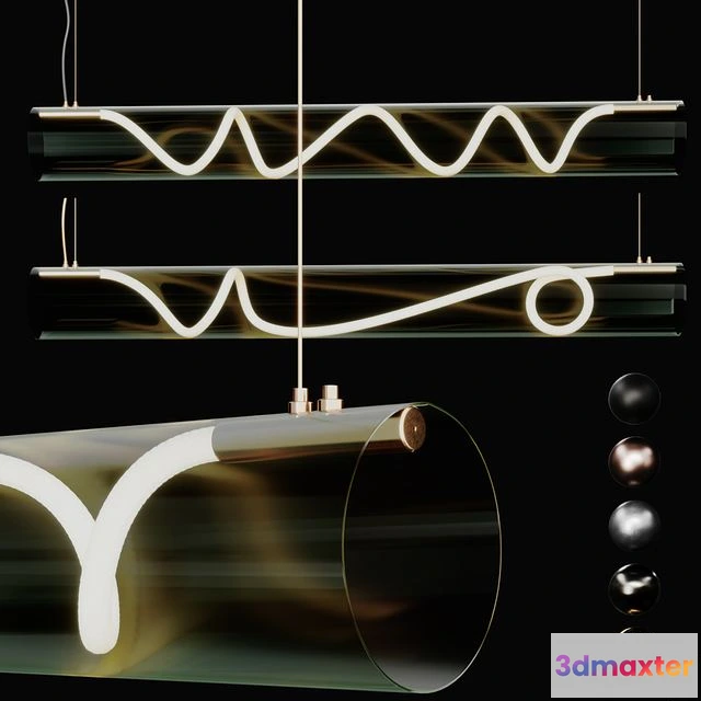 1567602 - 2 Luke Lamp Pendant light (Vessel Suspension_5ft) 2lights 5mat 3D Max