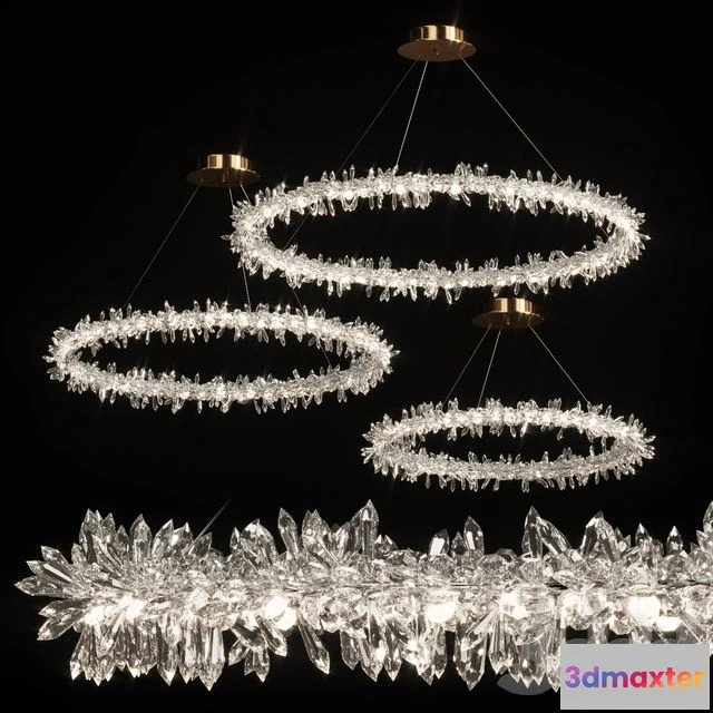 1567824 - Crystal ring chandelier SIBYL 3D Max