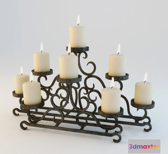 1568182 - Fireplace a chandelier 3D Max