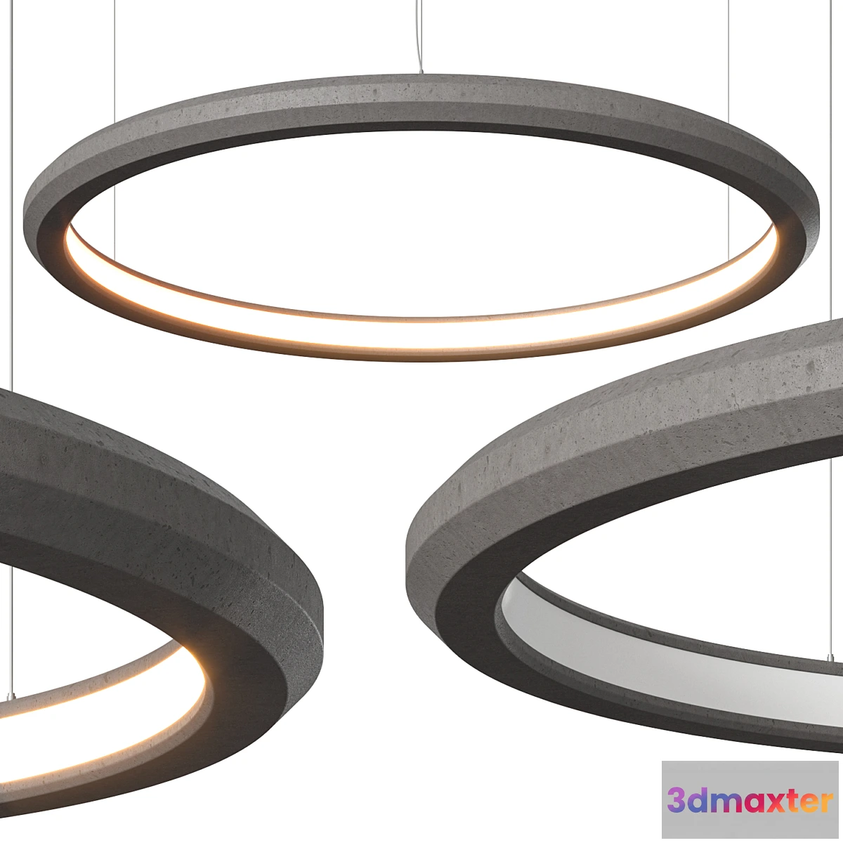 541735 - Materica Circle IN Large Concrete Halo Pendant Light