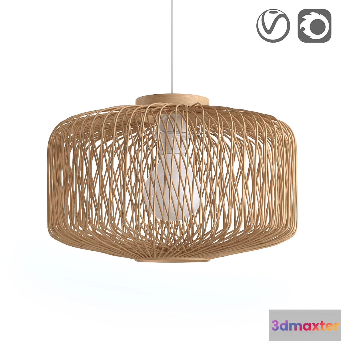 542917 - Rattan lamp non electrified Yaku