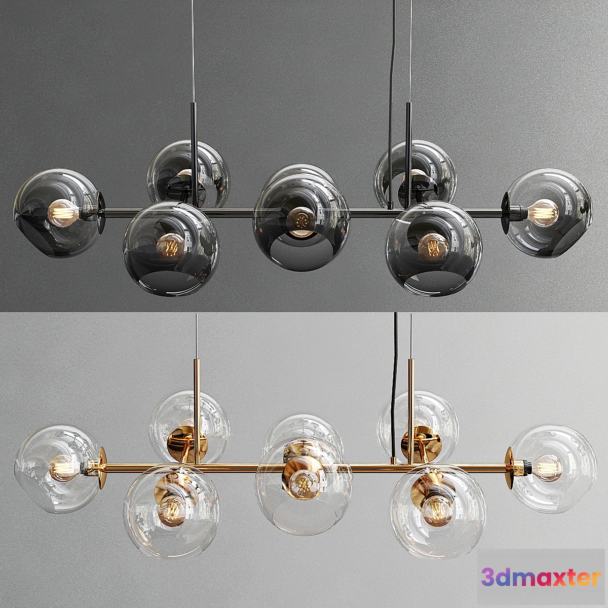 564993 - Staggered Glass Chandelier 8